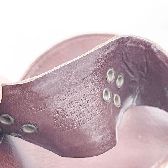 Arnold Churgin Womens Studded Leather Slide Wedge Sandals Brown Size 7.5 - Picture 5 of 7